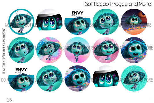 Inside Out Envy Inspired Bottle Cap Image